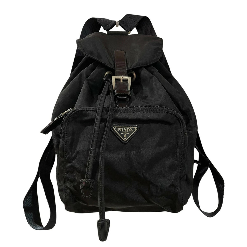 Prada Vela Tessuto Backpack Black